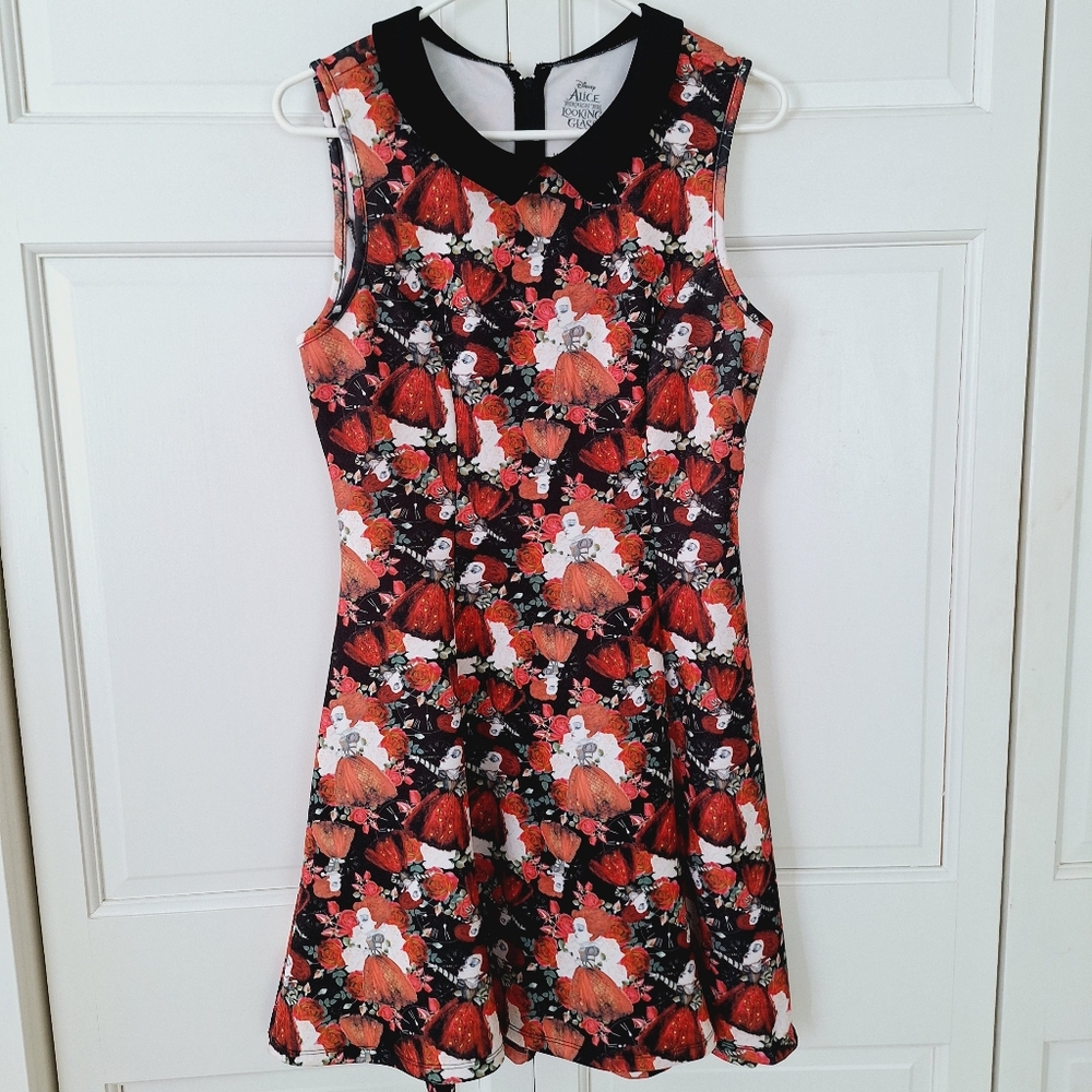 Disney Alice Through the Looking Glass  collared fit and flare dress